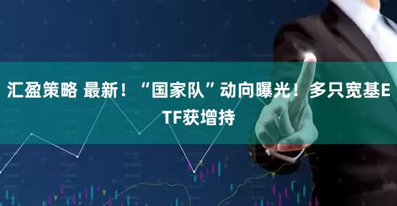 汇盈策略 最新！“国家队”动向曝光！多只宽基ETF获增持